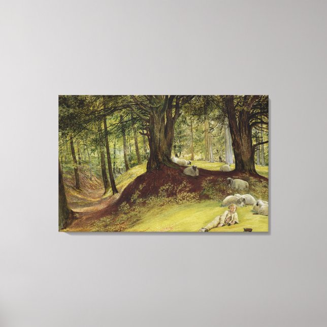 Lienzo Bosques de Parkhurst, Abinger, Surrey (Anverso)