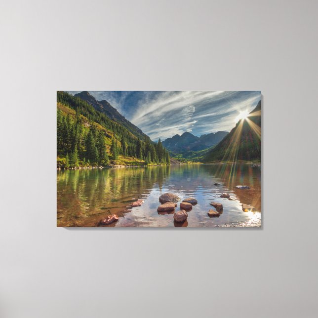 Lienzo Bosques | Maroon Bells Colorado (Anverso)
