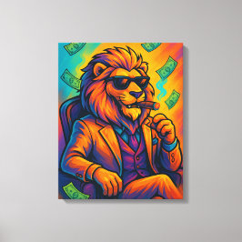 Lienzo Boss Lion | Cool Rich Animal Artwork