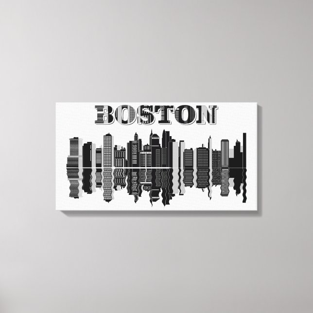 Lienzo Boston Cityscape (Anverso)