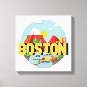 Lienzo Boston Como Destino