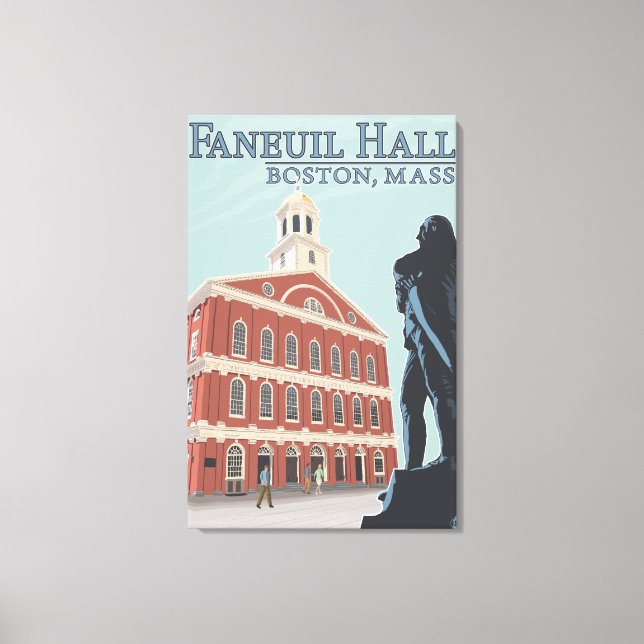 Lienzo Boston, Massachusetts, Faneuil Hall View (Anverso)