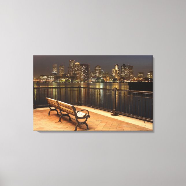 Lienzo Boston, Massachusetts Skyline 3 (Anverso)