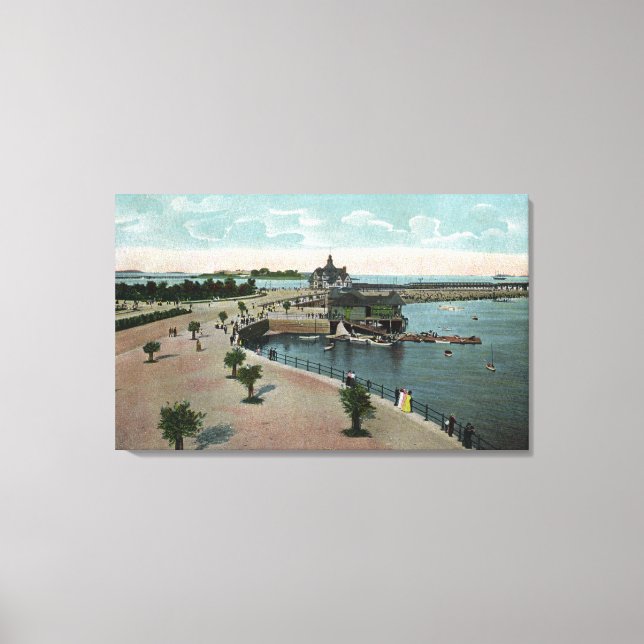 Lienzo Boston, MassachusettsVista general de la ciudad (Anverso)