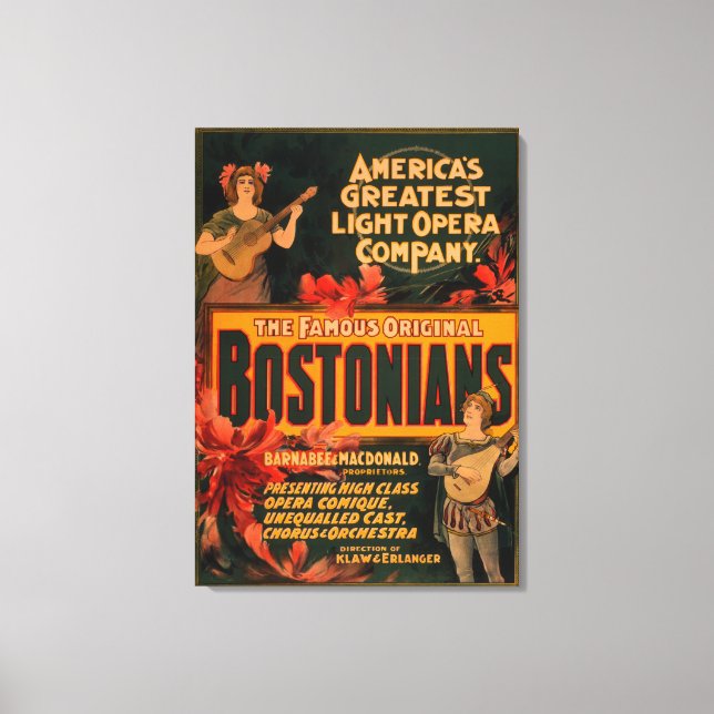 Lienzo Bostonianos: La Ópera Luz más grande de Estados Un (Anverso)