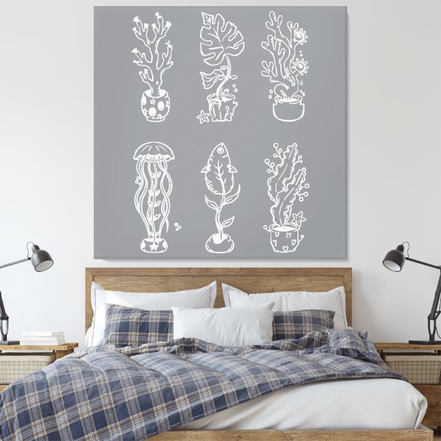 Lienzo Botánico extravagante (Insitu(Dormitorio))