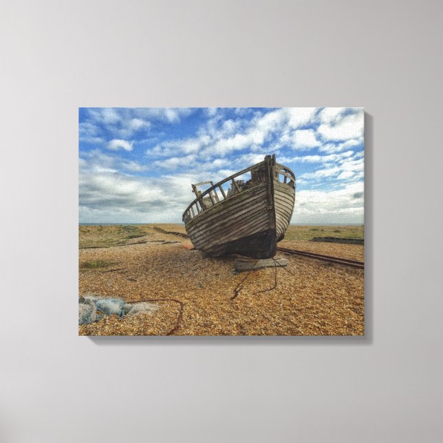 Lienzo Bote de pesca de madera abandonada | Dungeness (Anverso)