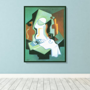 Lienzo Botella y Frutero de Juan Gris, Cubismo Vintage