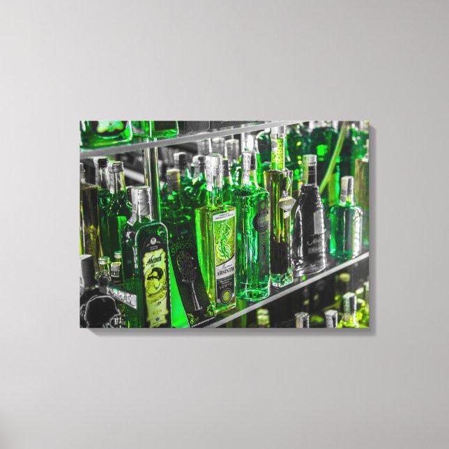 Lienzo Botellas de Absinthe Stretched Canvas Print (Anverso)