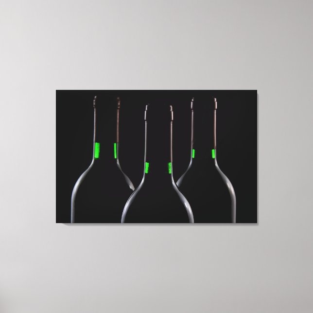 Lienzo Botellas de vino negro pinturas de tela envueltas (Anverso)