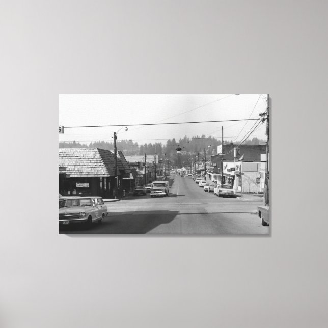Lienzo Bothell, WA - Fotografía de la escena de Downtown  (Anverso)