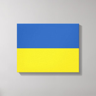 Lienzo Botón Bandera de Ucrania