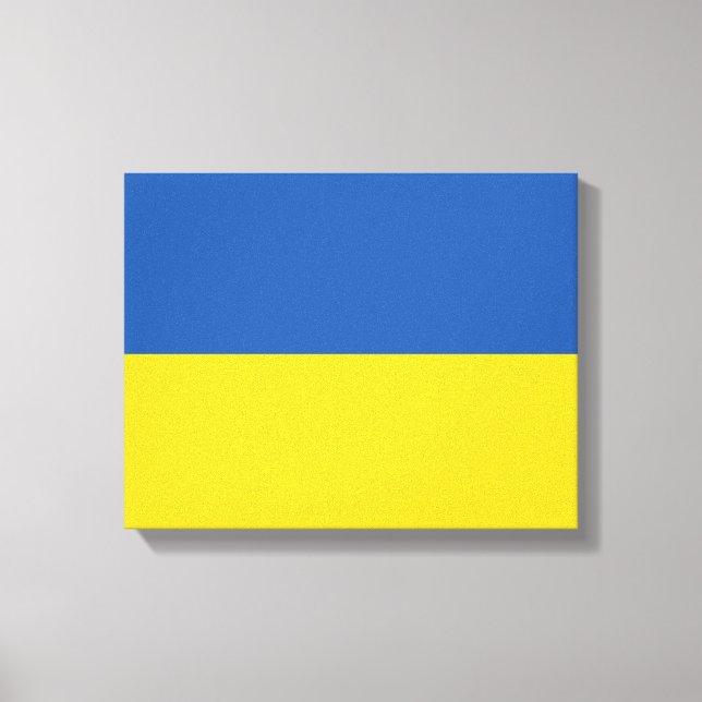 Lienzo Botón Bandera de Ucrania (Anverso)