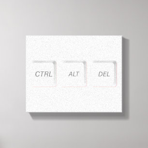 Lienzo Botones CTRL ALT DEL de SlipperyJoe tres teclas bl