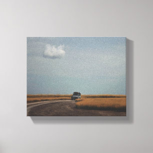 Lienzo Botsuana África Makgadikgadi Salt Pans Car