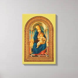 Lienzo Botticelli (1445-1510) Madonna & Child Enthroned