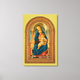 Lienzo Botticelli (1445-1510) Madonna & Child Enthroned