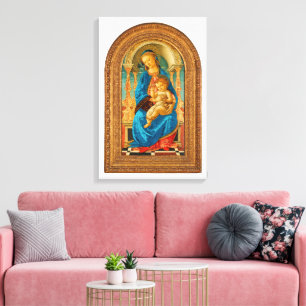 Lienzo Botticelli (1445-1510) Madonna & Child Enthroned