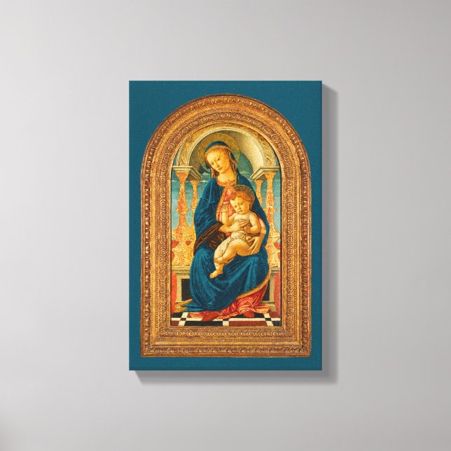 Lienzo Botticelli (1445-1510) Madonna & Child Enthroned (Anverso)