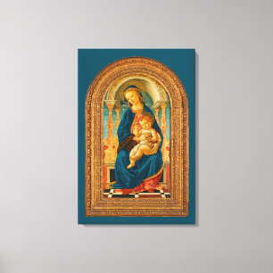 Lienzo Botticelli (1445-1510) Madonna & Child Enthroned