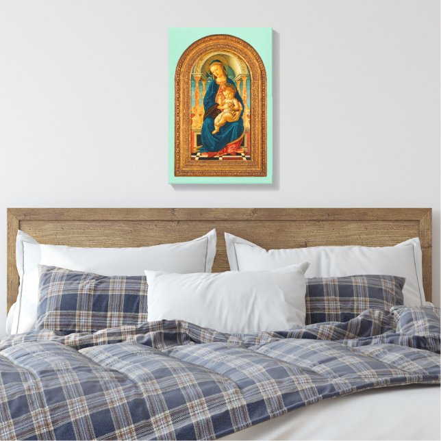 Lienzo Botticelli (1445-1510) Madonna & Child Enthroned (Insitu(Dormitorio))