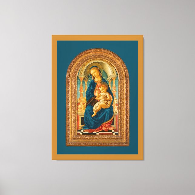 Lienzo Botticelli (1445-1510) Madonna & Child Enthroned (Anverso)
