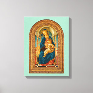 Lienzo Botticelli (1445-1510) Madonna & Child Enthroned