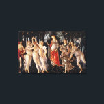 Lienzo Botticelli Primavera<br><div class="desc">Botticelli Primavera Canvas Wrap. Pintura de aceite en el panel de 1482. Sandro Botticelli fue uno de los grandes artistas del Renacimiento temprano, famoso por sus exuberantes figuras y el vibrante uso del color. Primavera es una de sus pinturas más famosas y queridas, en la que se ve la personificación...</div>