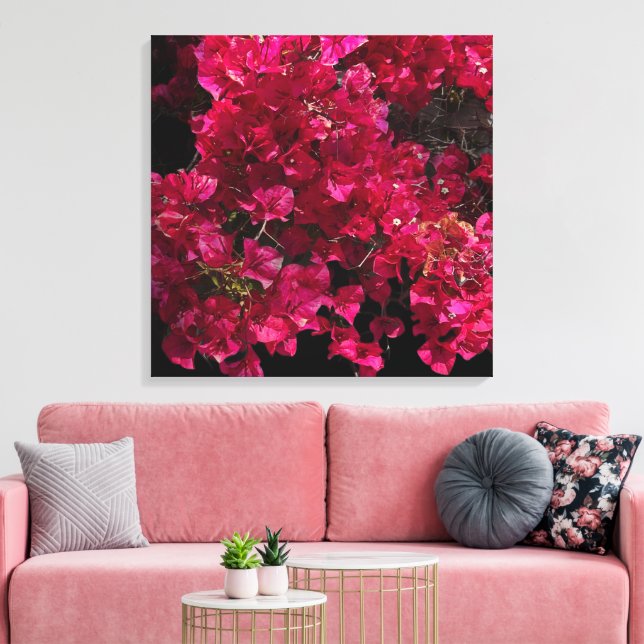 Lienzo Bougainvillea Red Tropical Vining Shrub Foto (Insitu (Sala de estar))