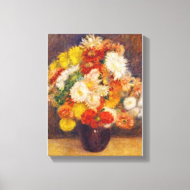 Lienzo Bouquet de crisantemos por Auguste Renoir Still (Anverso)
