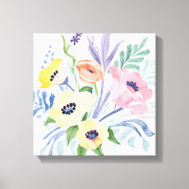 Lienzo Bouquet de flores de primavera | Acuarela floral d