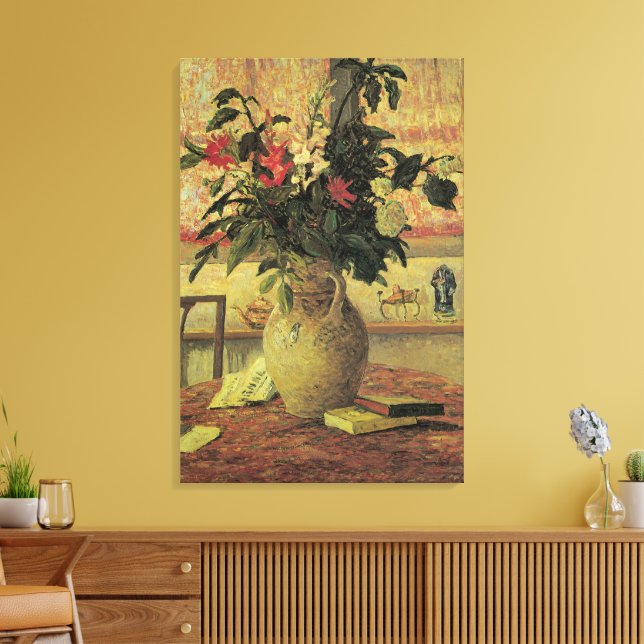 Lienzo Bouquet de flores en la ventana de Maxine Maufra (Insitu (Sala de estar))