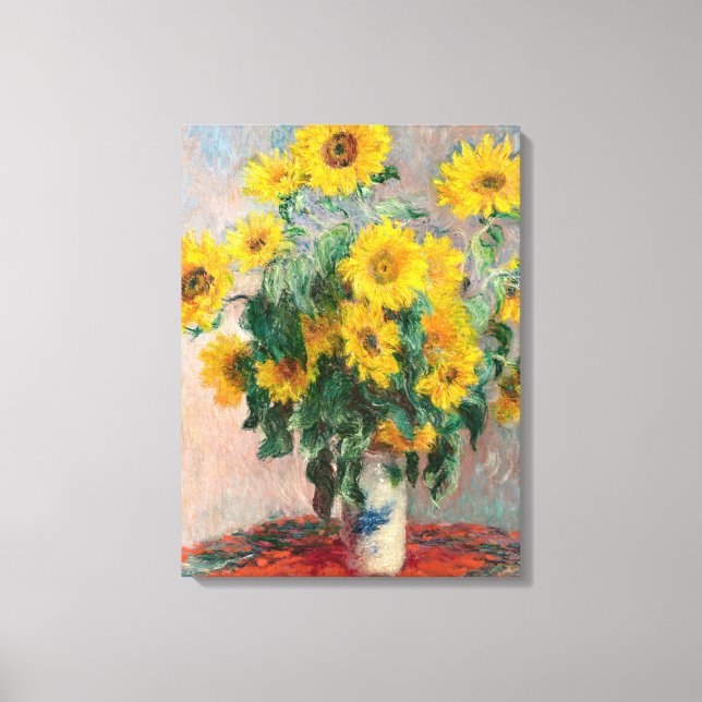 Lienzo Bouquet de girasoles por Monet Impresionist (Anverso)