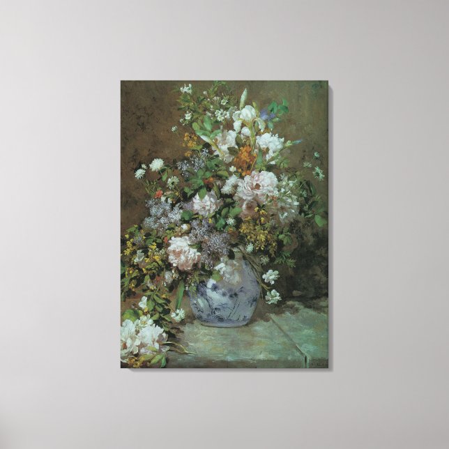 Lienzo Bouquet de primavera de Pierre Renoir, flores de é (Anverso)