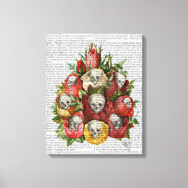 Lienzo Bouquet de Skulls (Anverso)