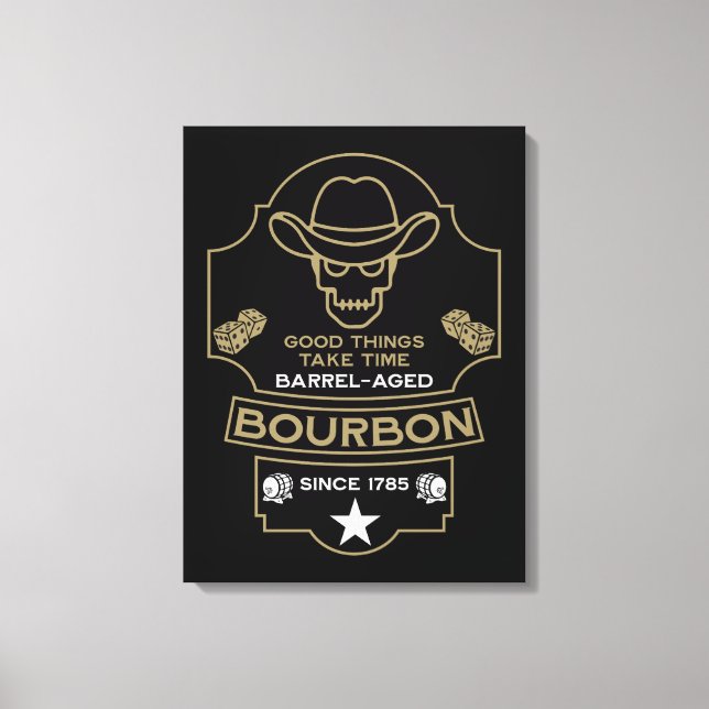 Lienzo Bourbon Whiskey Art (Anverso)