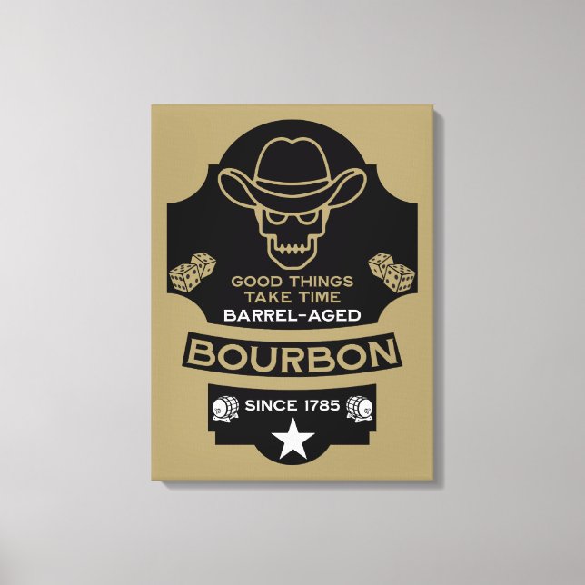 Lienzo Bourbon Whiskey Art (Anverso)