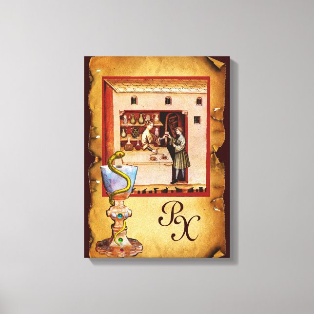 Lienzo BOWL DE HYGEIA MONOGRAM Medicina, Farmacia (Anverso)