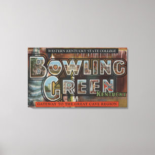 Lienzo Bowling Green, Kentucky - escenas grandes de la