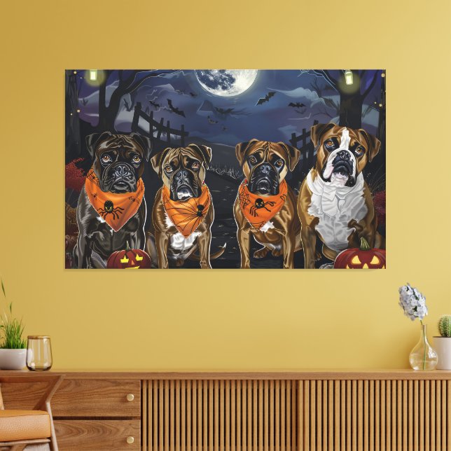 Lienzo Boxeador Halloween Espeluznante (Insitu (Sala de estar))