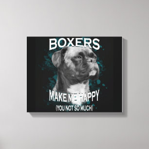 Lienzo Boxer Dog Animal Aovers Art Textos