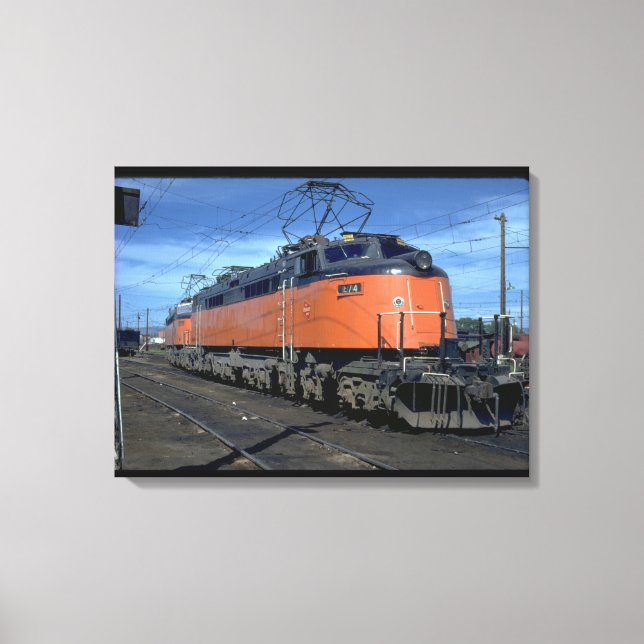 Lienzo Boxitaxi Milwaukee Road, eléctrico #E34A_Trains (Anverso)