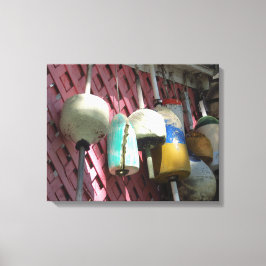 Lienzo Boyas de bogavante en el Entramado Rosado - Viñedo