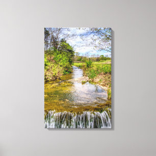 Lienzo Branson Fall Creek Stream