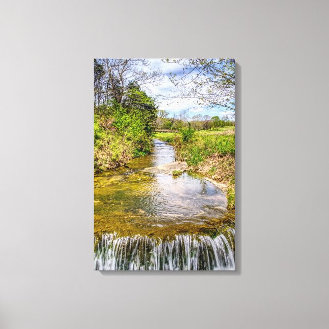 Lienzo Branson Fall Creek Stream (Anverso)