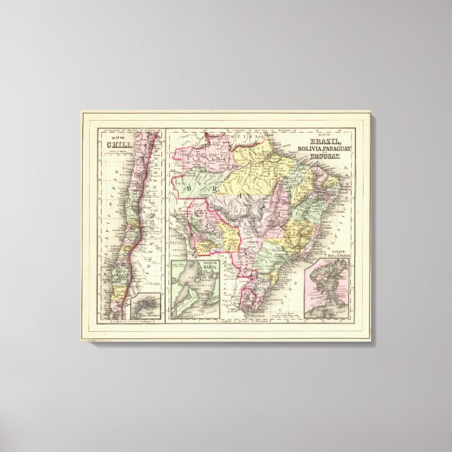 Lienzo Brasil, Bolivia, Paraguay, Uruguay 2 (Anverso)