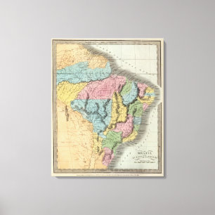 Lienzo Brasil con Guyana y Paraguay