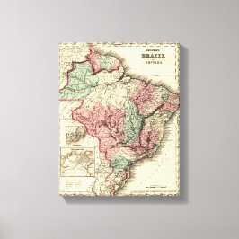 Lienzo Brasil y GuayanaMapa PanorámicoBrasil