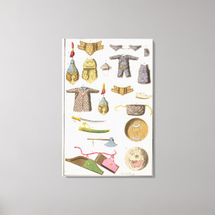 Lienzo Brazo armado y ropa chinos, ilustracion franco