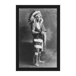 Lienzo Brazo fuerte del jefe indio del nativo americano